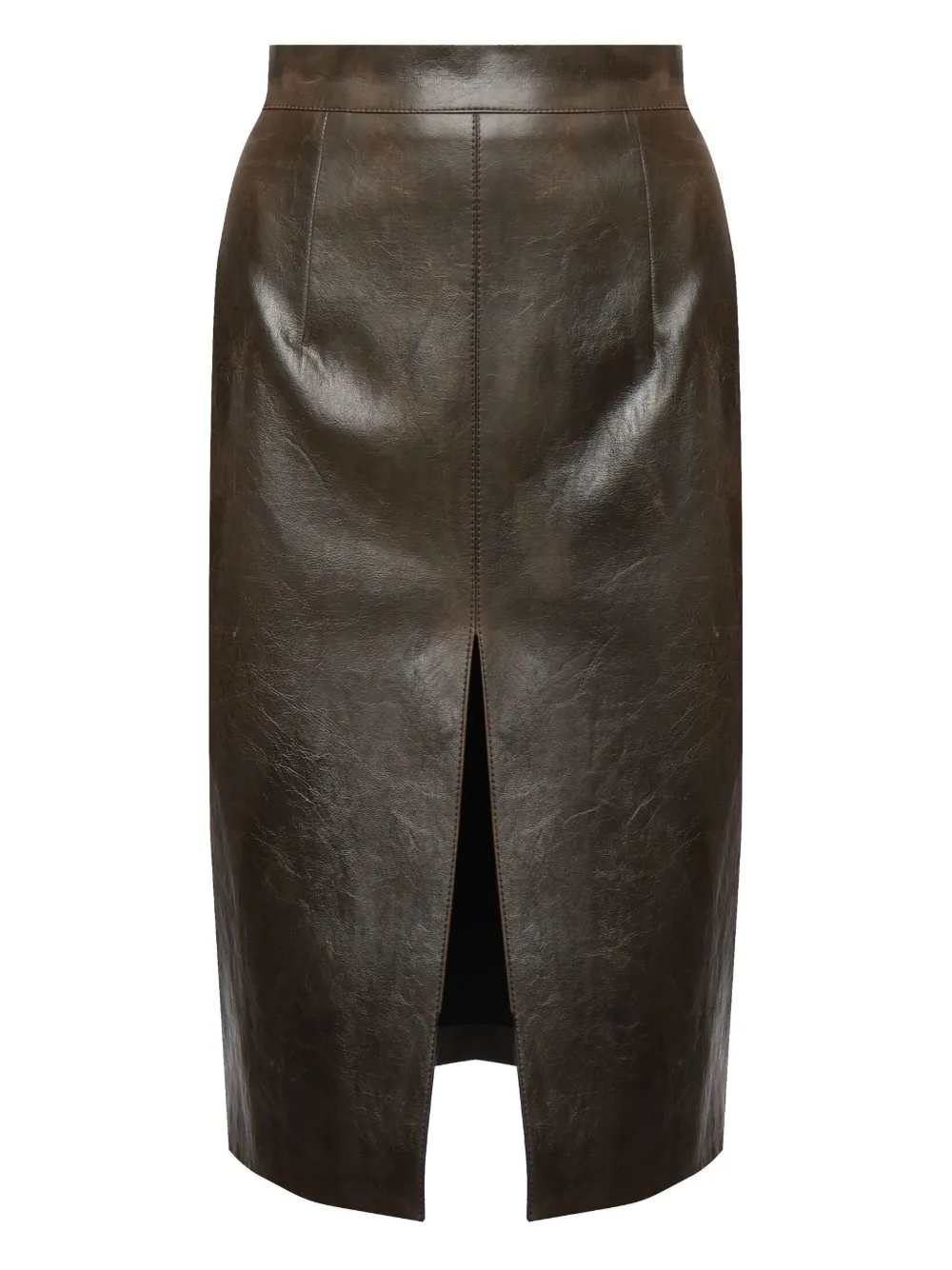 Nineminutes pencil vent midi skirt Bruin