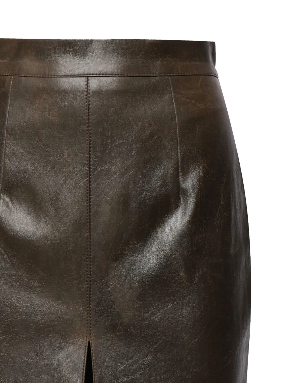 Nineminutes pencil vent midi skirt Bruin