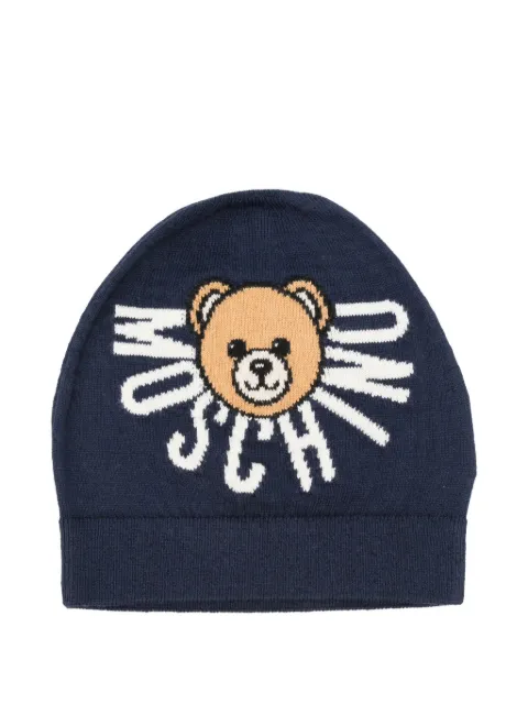 Moschino Kids teddy-embellishment beanie