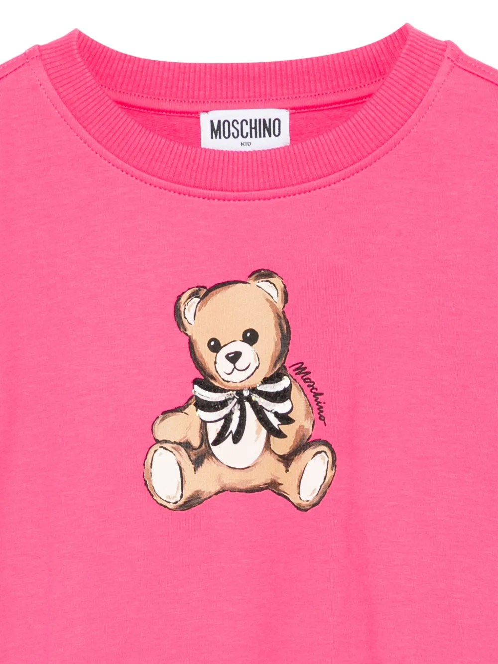Moschino Kids Teddy Bear-print sweatshirt Roze