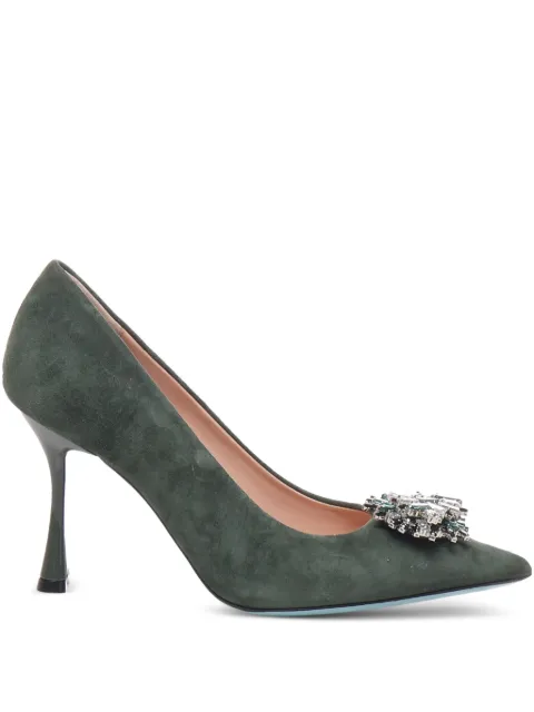 Fratelli Russo crystal-embellished suede pumps
