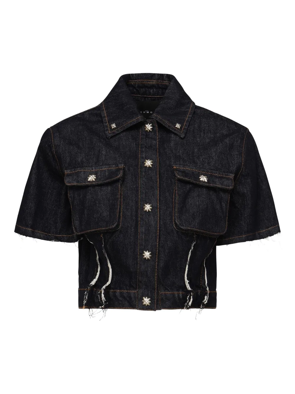 John Richmond Denim top verfraaid met ster Blauw