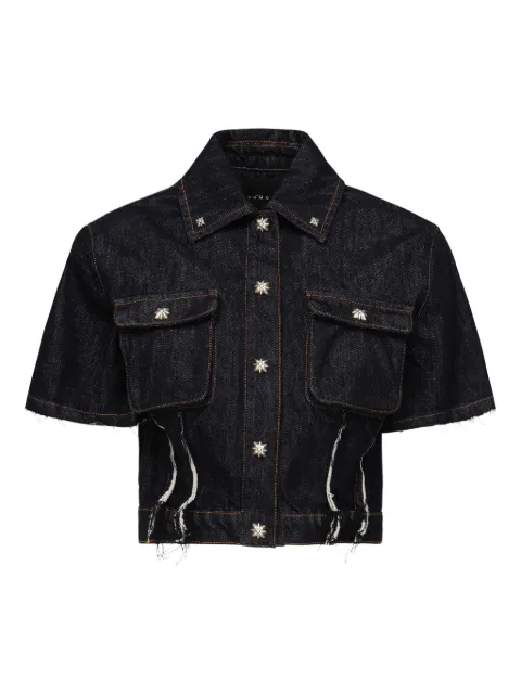 John Richmond Top denim con decorazione