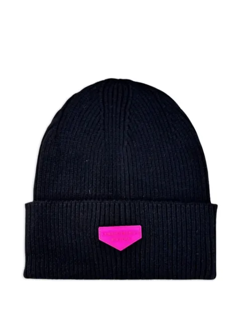 Marc Ellis ribbed logo-detail beanie