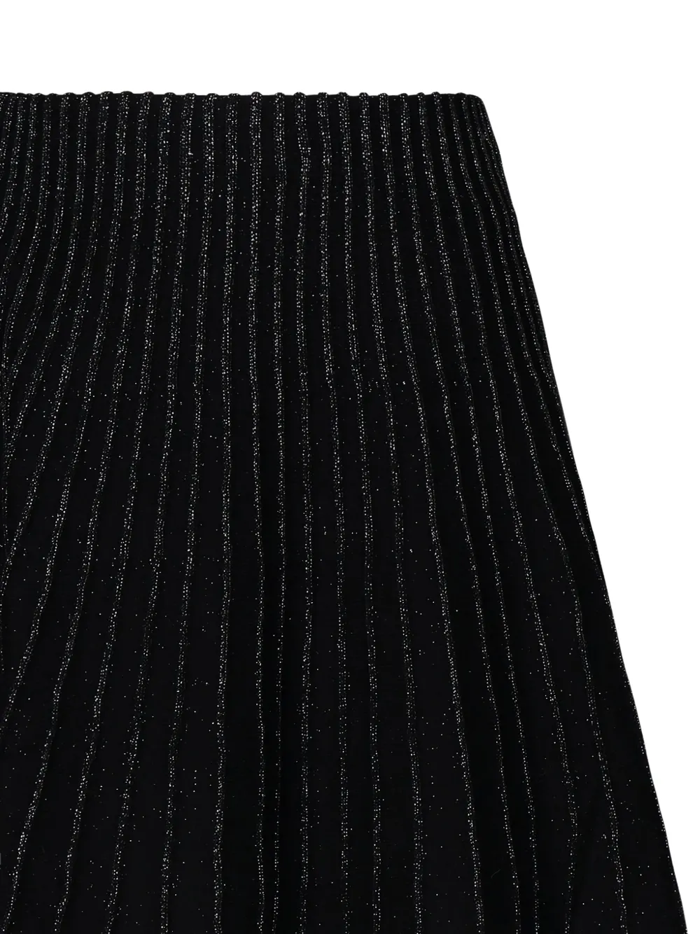 Akep logo-plaque pleated midi skirt Groen