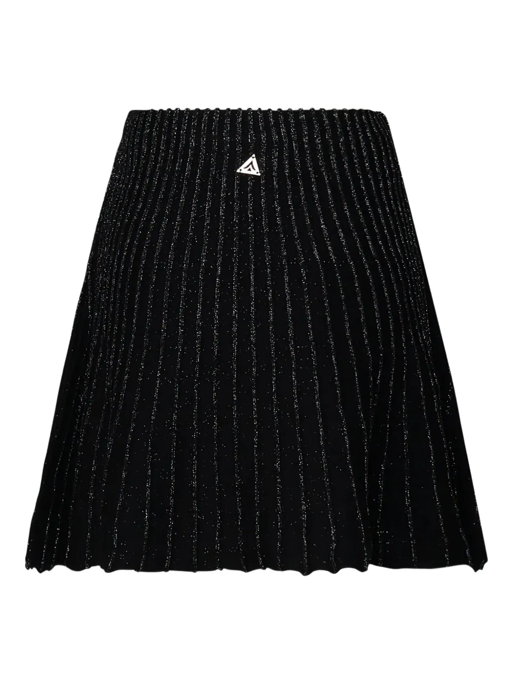 Akep logo-plaque pleated midi skirt Groen