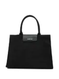 Represent logo-detail canvas tote bag - Black