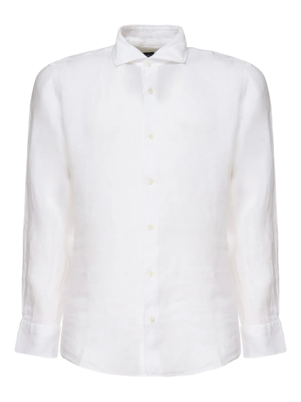 Fedeli long-sleeve linen shirt Wit
