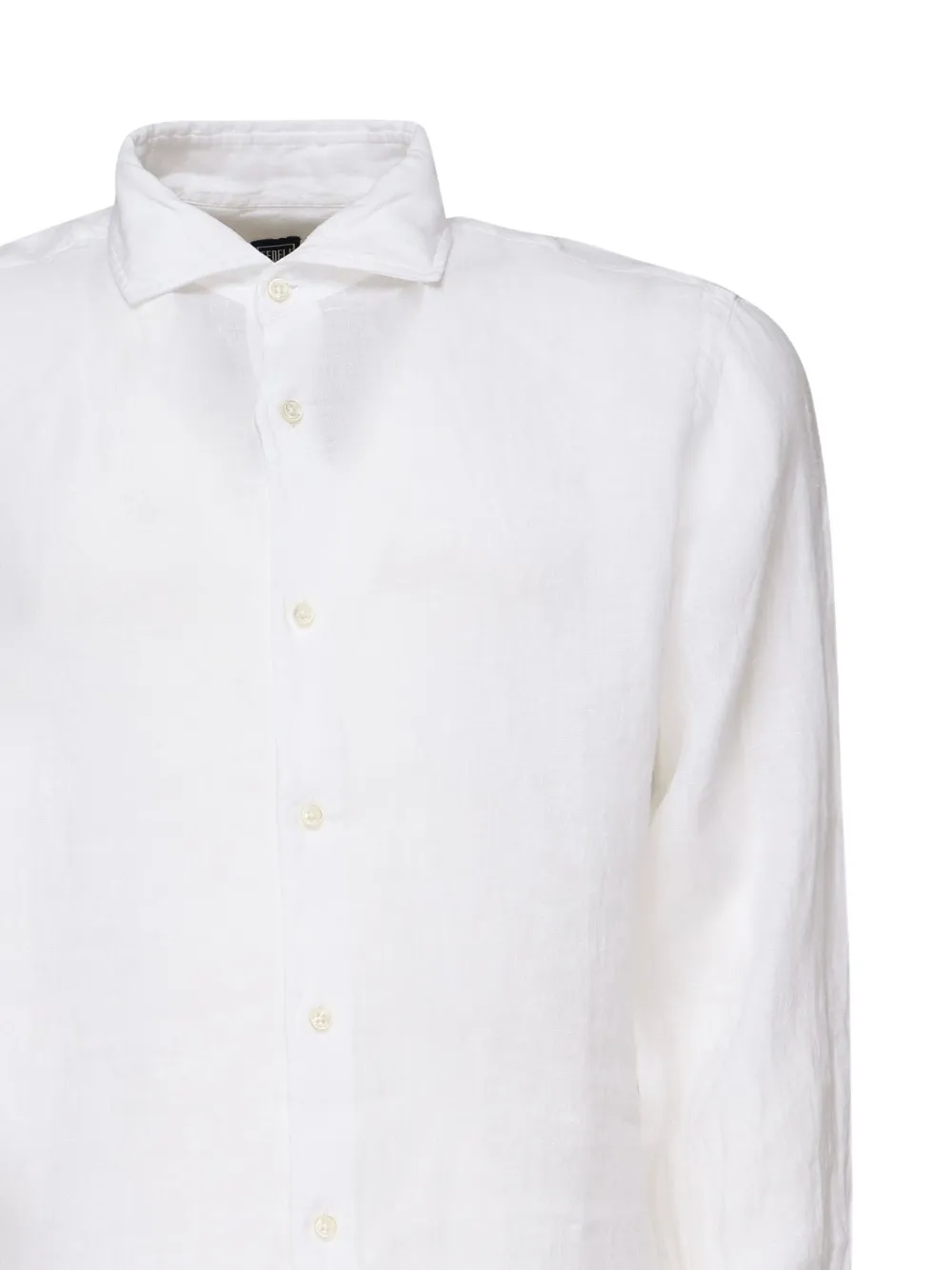Fedeli long-sleeve linen shirt Wit