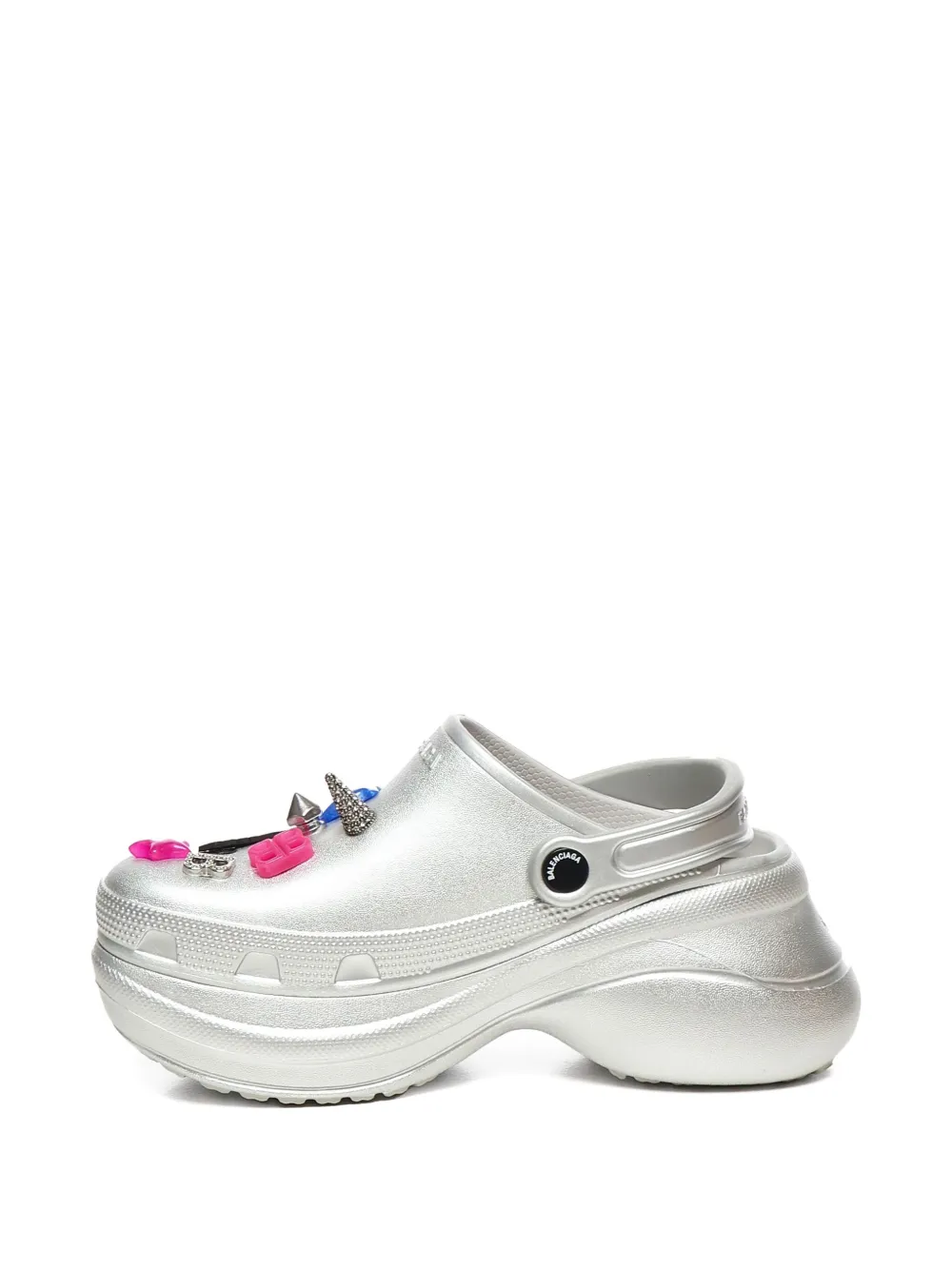 Balenciaga x Crocs platform embellished mules Zilver