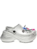 Balenciaga x Crocs platform embellished mules - Silver