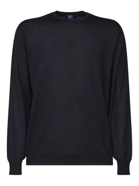 Fedeli round-neck ribbed-cuff sweater