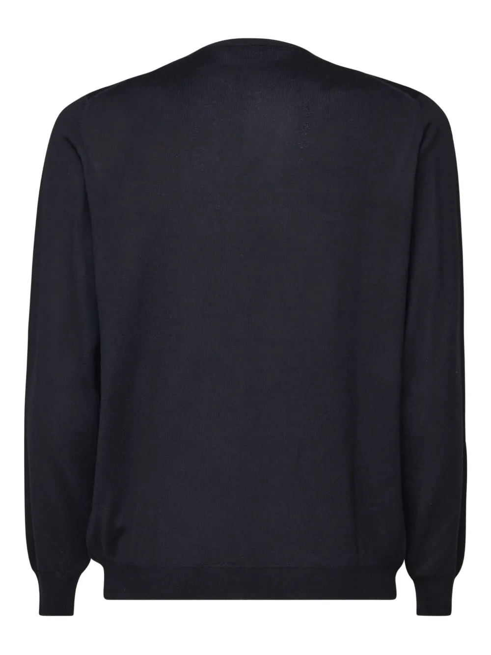 Fedeli round-neck ribbed-cuff sweater Zwart