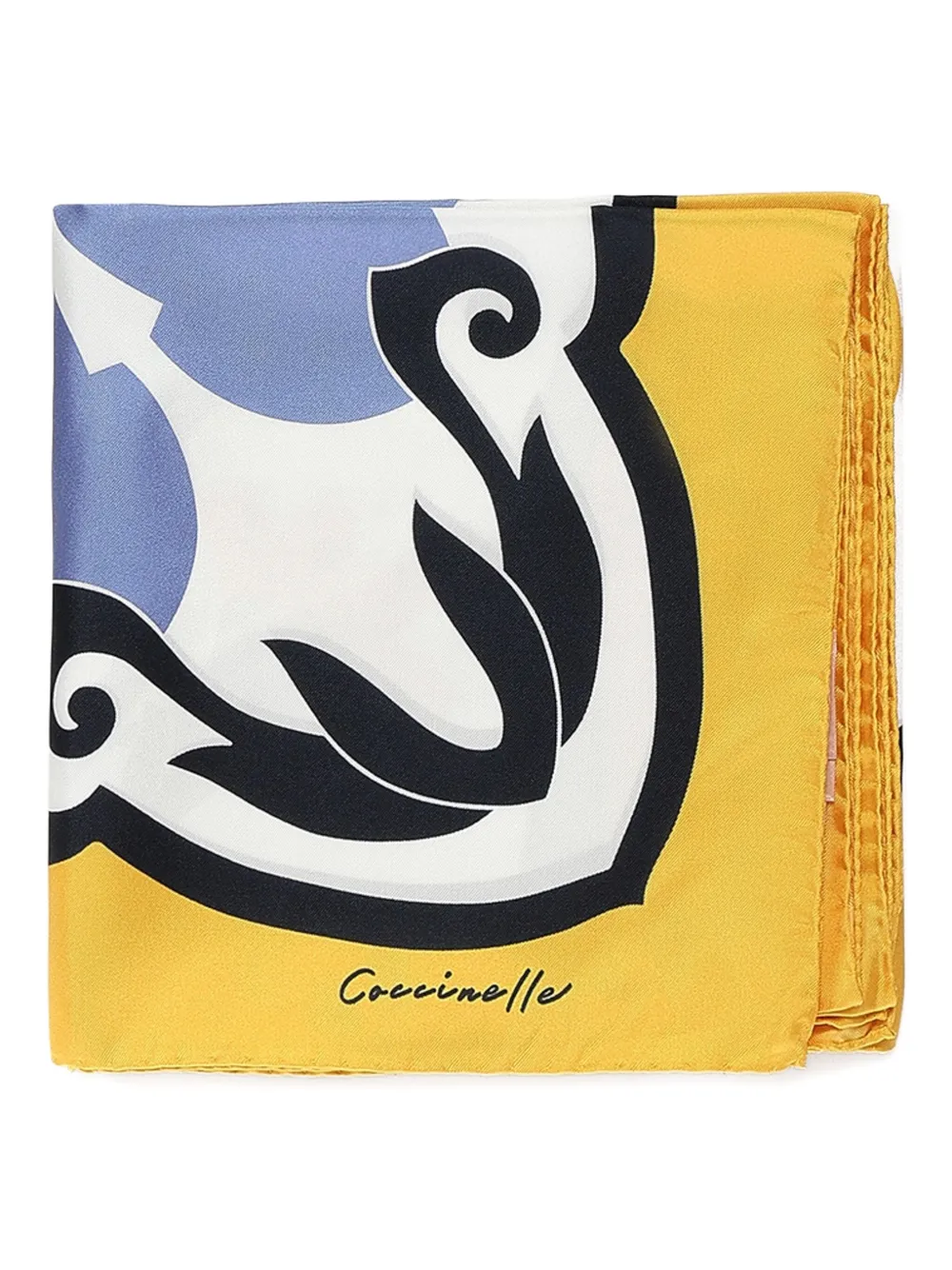 Coccinelle Azulejos silk scarf Geel