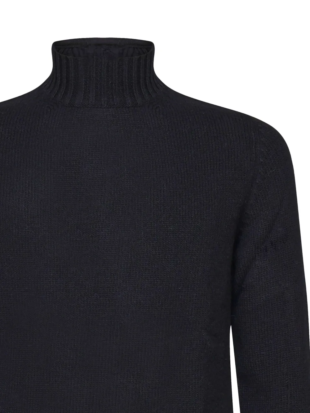 Fedeli high-neck ribbed-cuff sweater Zwart