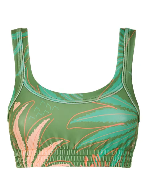 f**k  tropical-print square-neck top