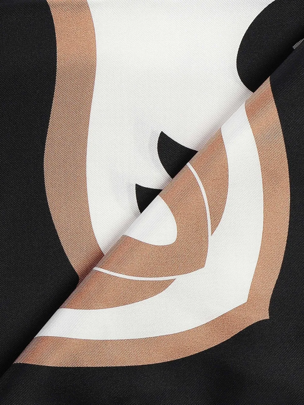 Coccinelle geometric-print silk scarf Zwart