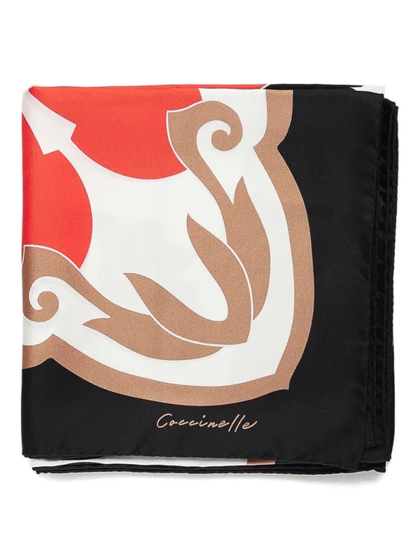 【関税&送料込】Coccinelle Scarfs Coccinelle~Oblong Scarf~100% Silk~Chiffon~Sheer~Lime Green