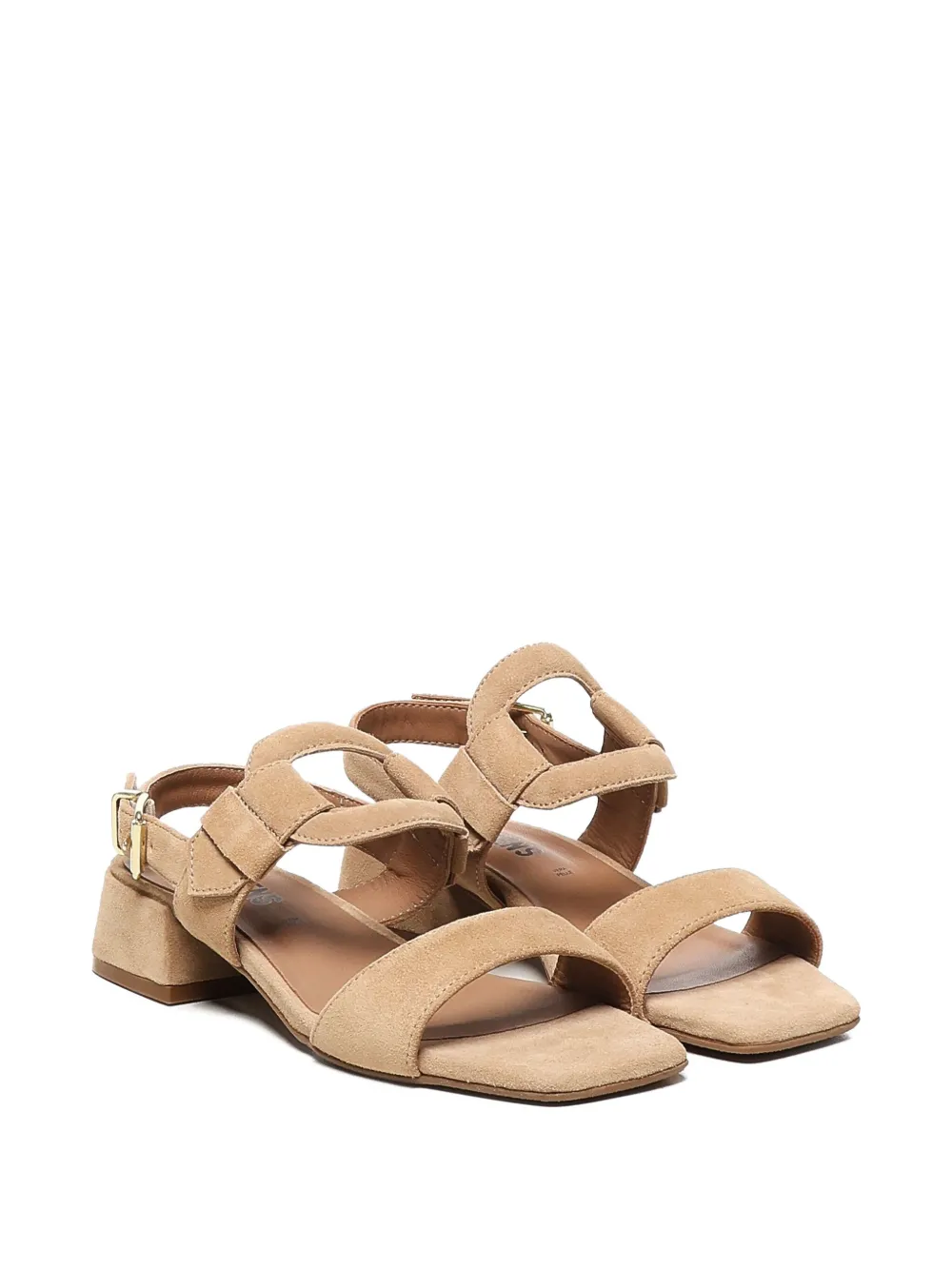 Carmens Sally buckled block-heel sandals Brown