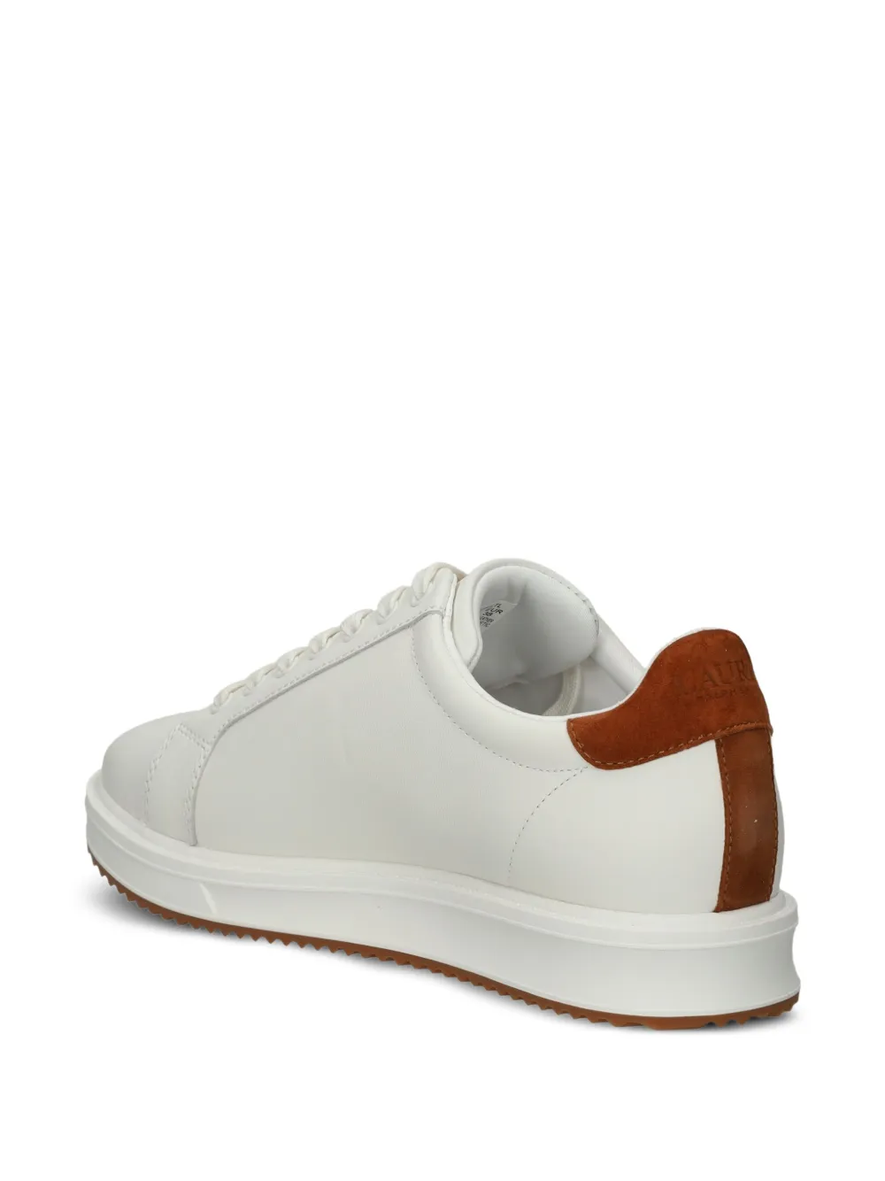 Lauren Ralph Lauren logo-embroidered leather sneakers White