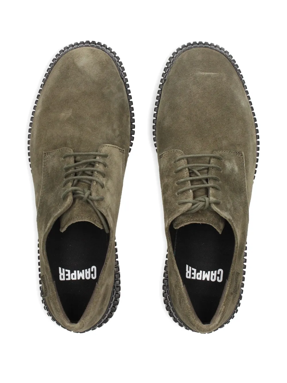 Camper lace-up suede shoes Green