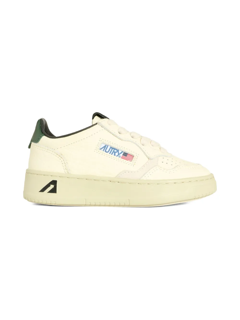 Autry Kids Medalist perforated leather sneakers Neutrals