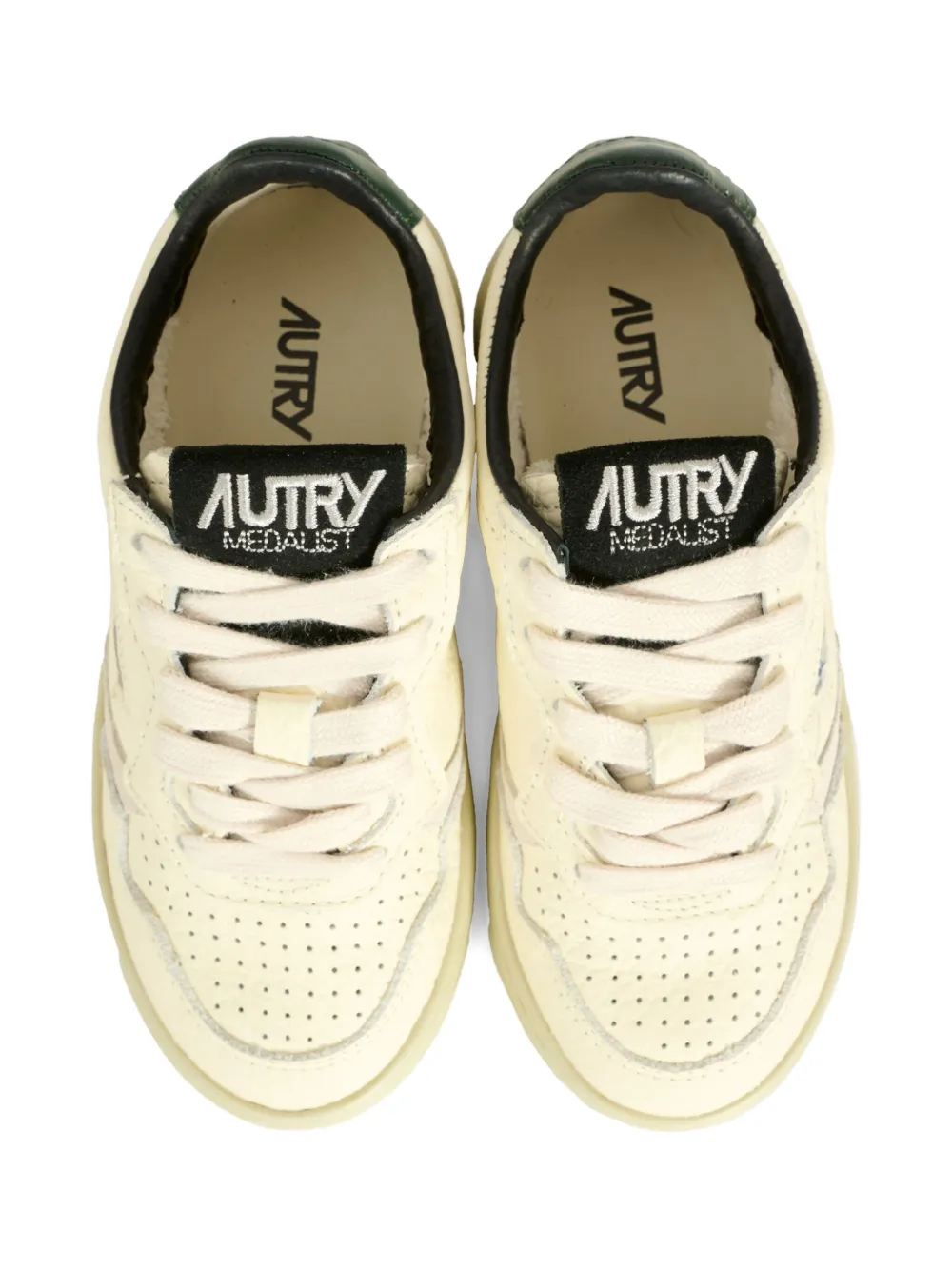 Autry Kids Medalist perforated leather sneakers Neutrals