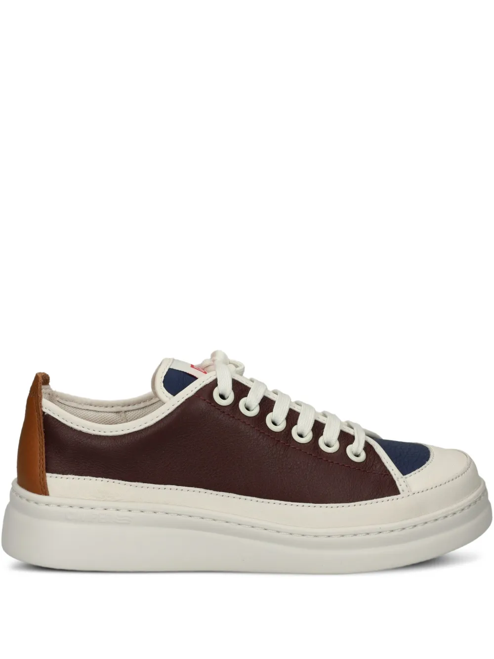 Camper leather-panelled lace-up sneakers Brown