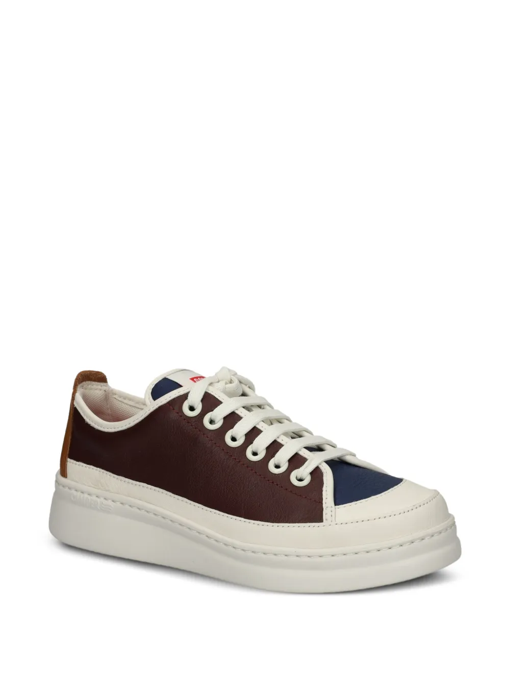 Camper leather-panelled lace-up sneakers Brown