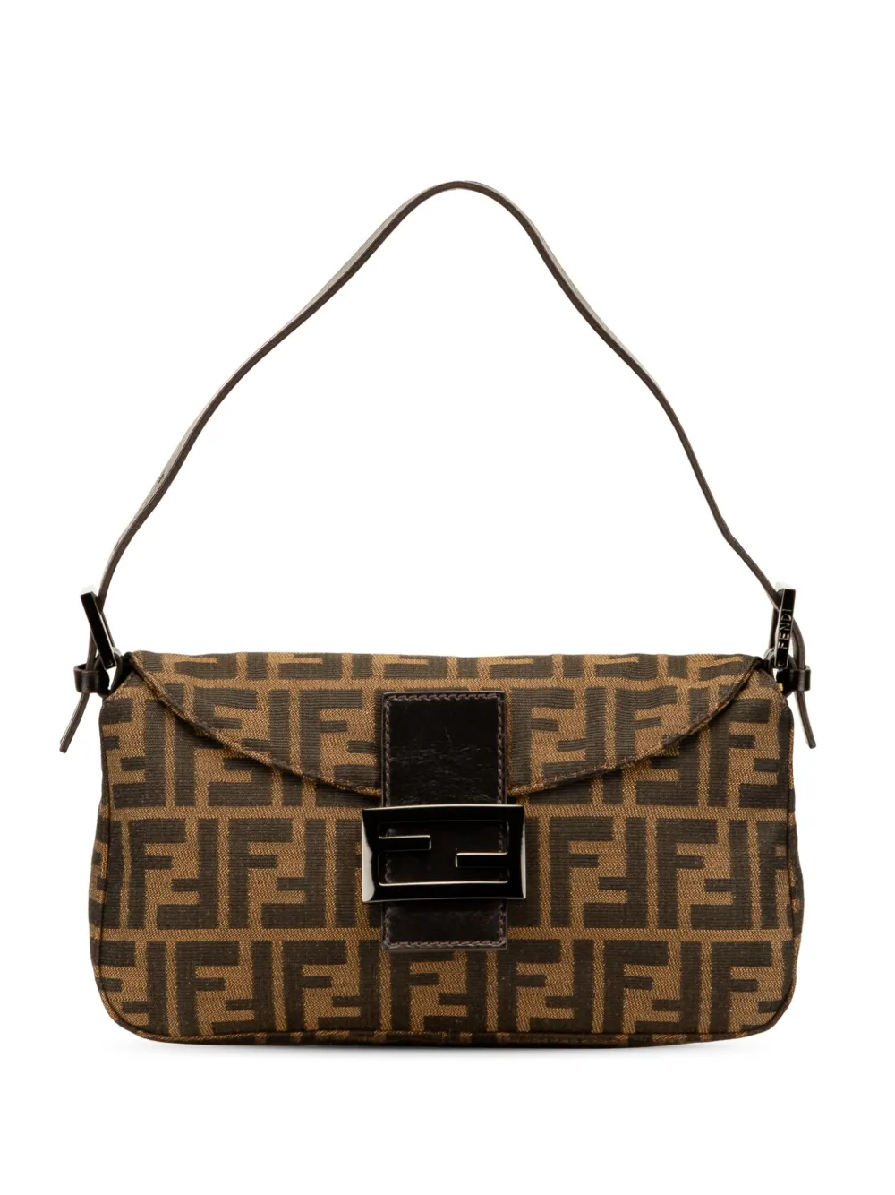 Fendi Pre-Owned 2000-2010 Zucca Canvas Double Flap shoulder bag | Brown | Image 1