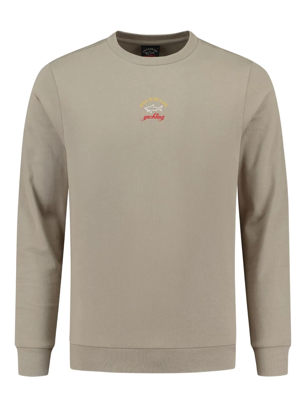 Paul & Shark embroidered crew-neck sweatshirt Beige