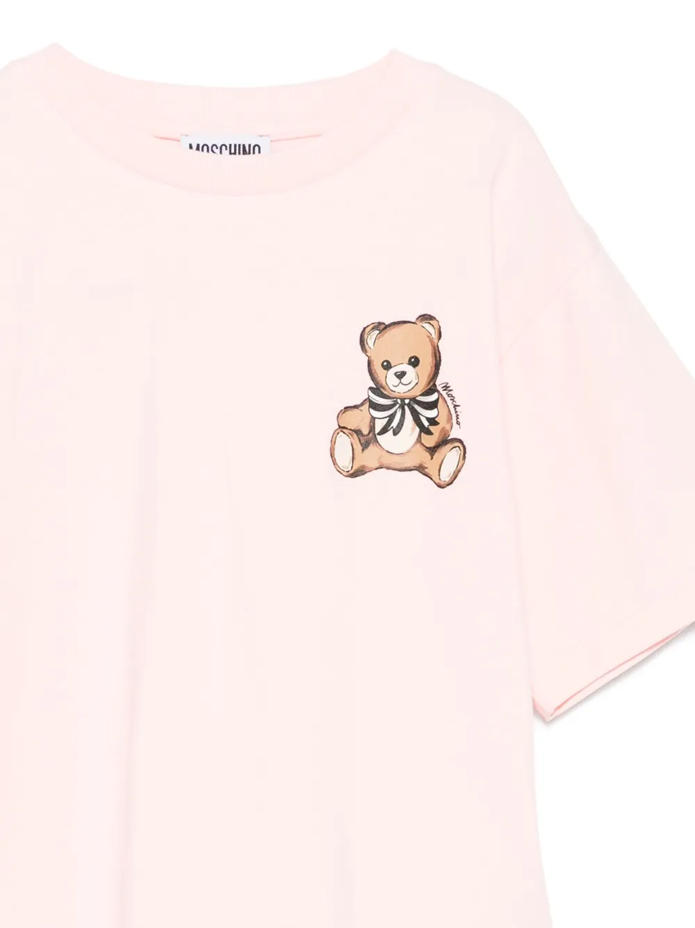 Moschino Kids teddy-print T-shirt Roze
