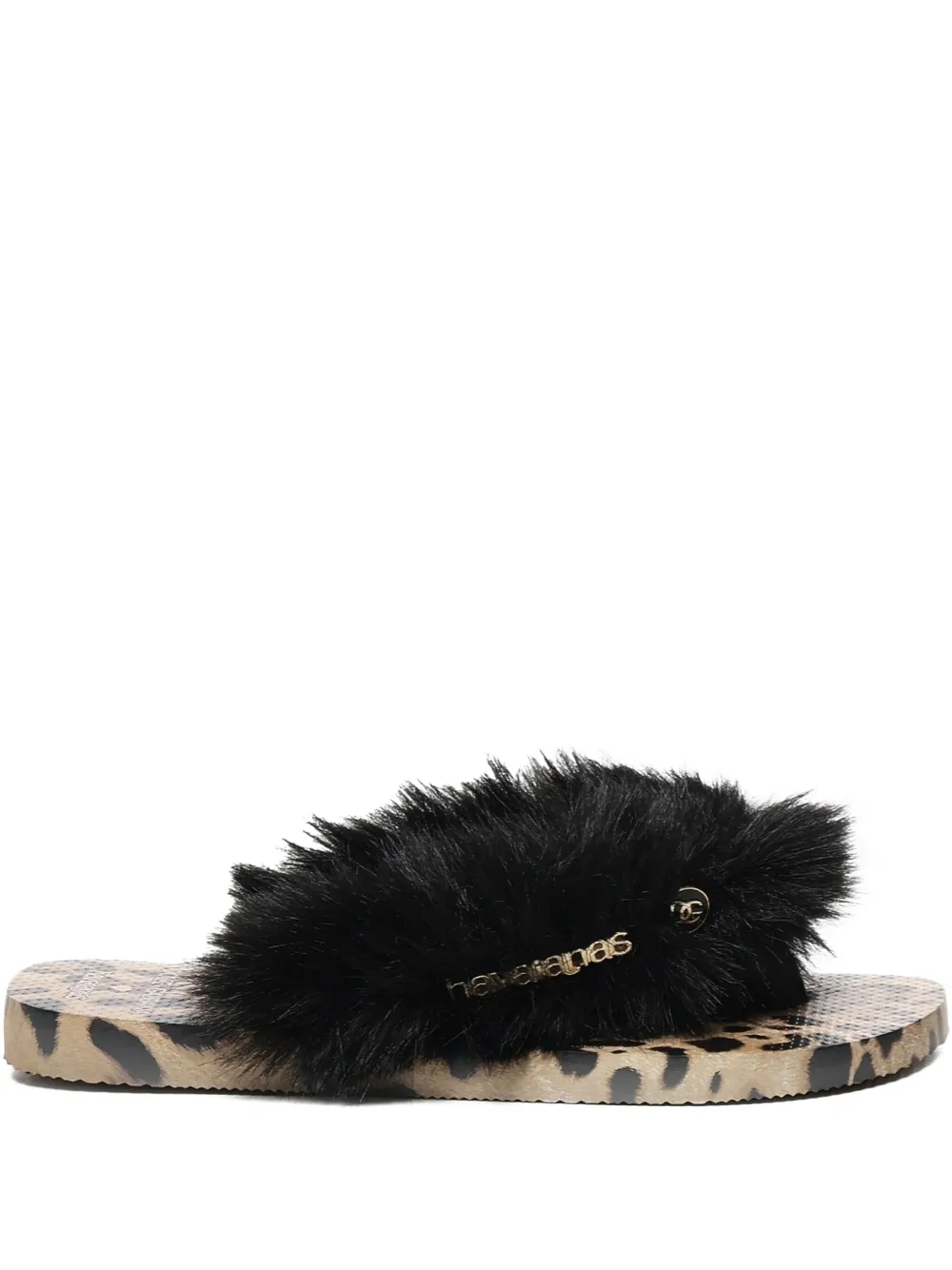 Dolce & Gabbana x Havaianas teenslippers met luipaardprint Zwart