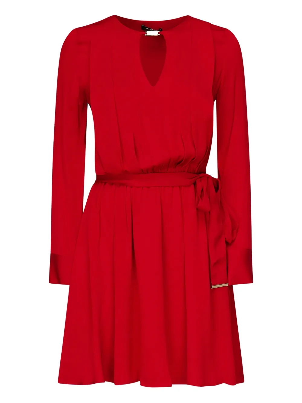 Marciano keyhole-neck belted dress | Red | Image 1
