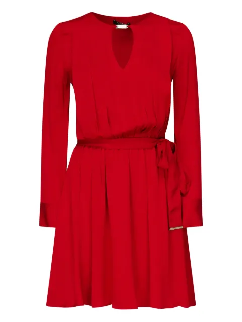 Marciano keyhole-neck belted dress