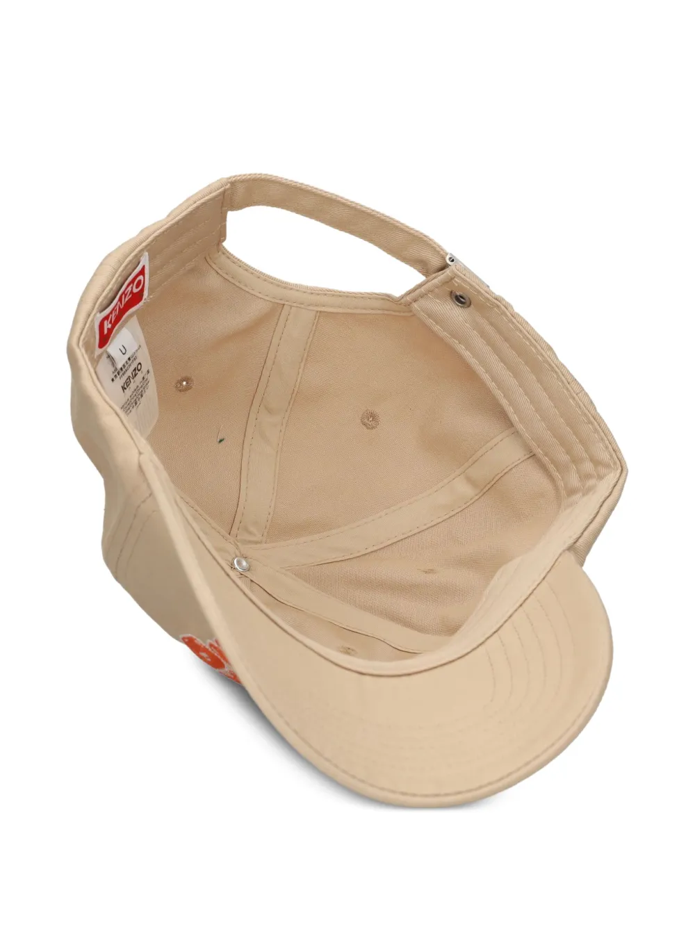 Kenzo logo-embroidered cap Beige