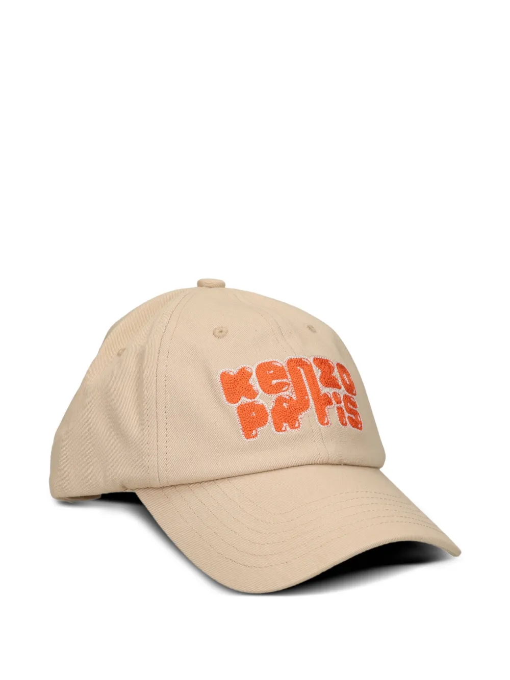 Kenzo logo-embroidered cap Beige