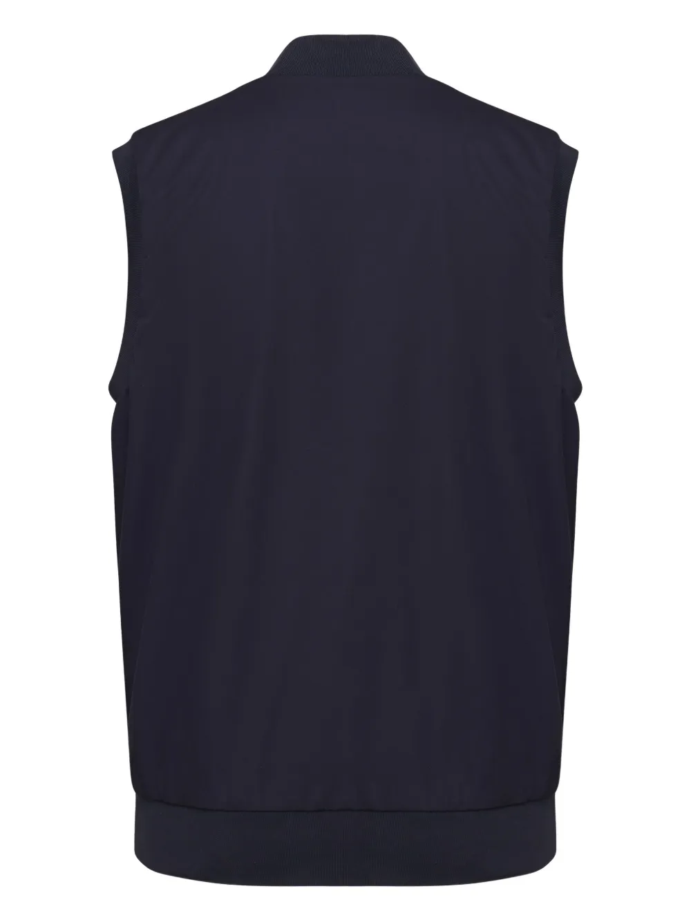 Fedeli Gilet met opstaande kraag en rits Blauw