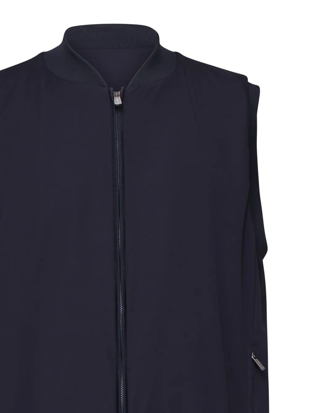 Fedeli Gilet met opstaande kraag en rits Blauw