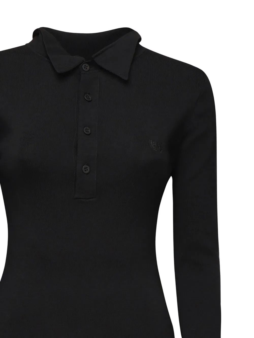 Balenciaga Geribbeld poloshirt Zwart