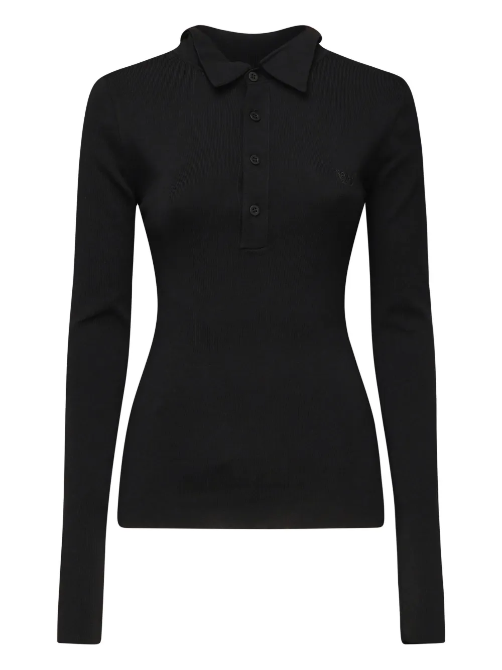Balenciaga Geribbeld poloshirt Zwart