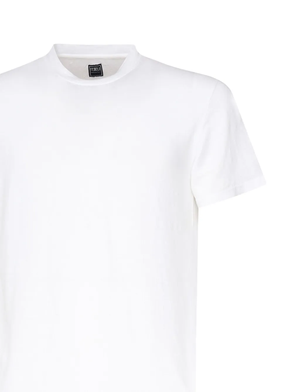 Fedeli short-sleeves linen T-shirt Wit