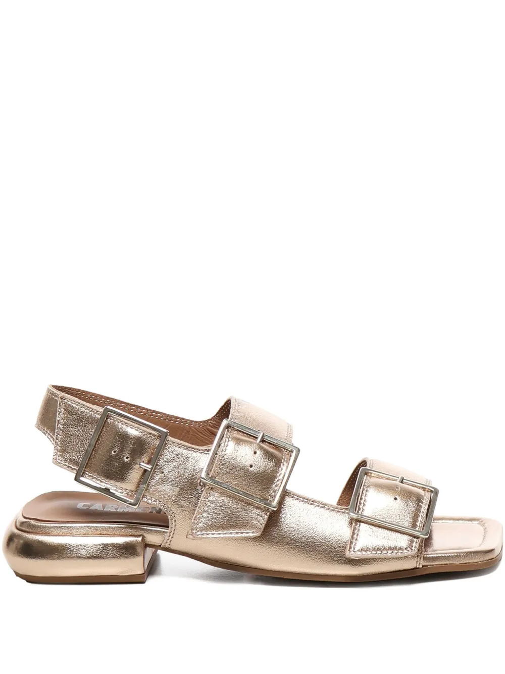 Carmens buckle-strap square-toe sandals Pink