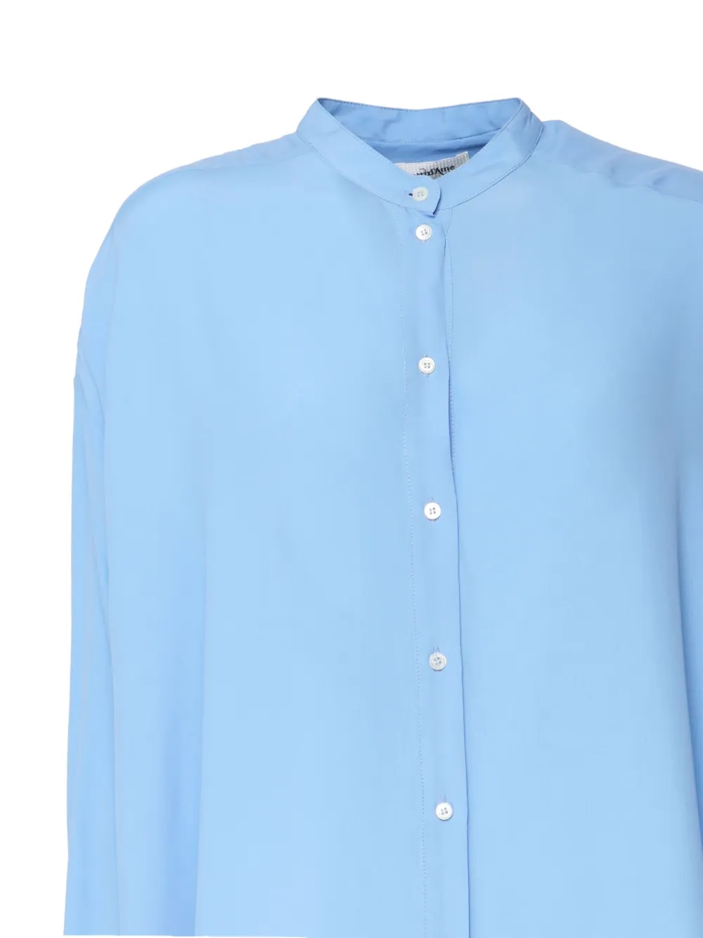 Ottod'Ame Overhemd met opstaande kraag Blauw