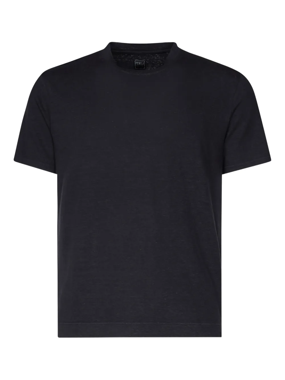 Fedeli short-sleeved linen T-shirt - ブルー Fedeli short-sleeved linen T-shirt - ブルー