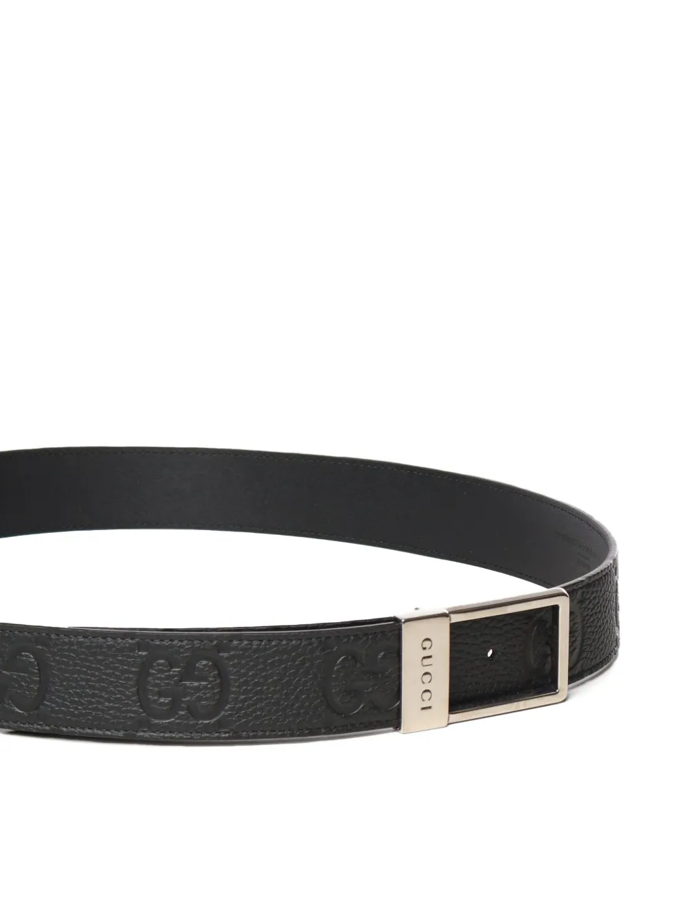Gucci GG-pattern leather belt Zwart