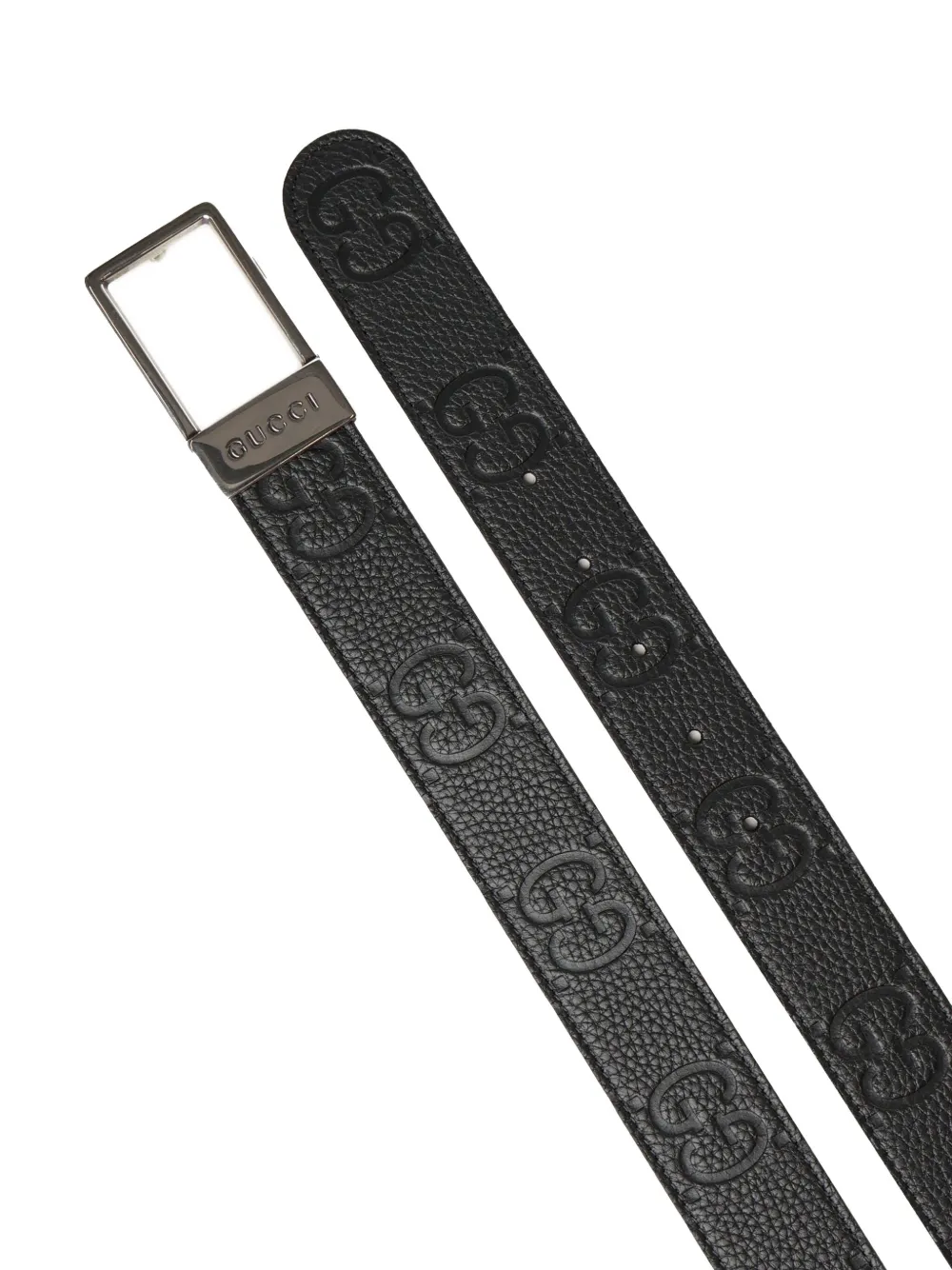 Gucci GG-pattern leather belt Zwart