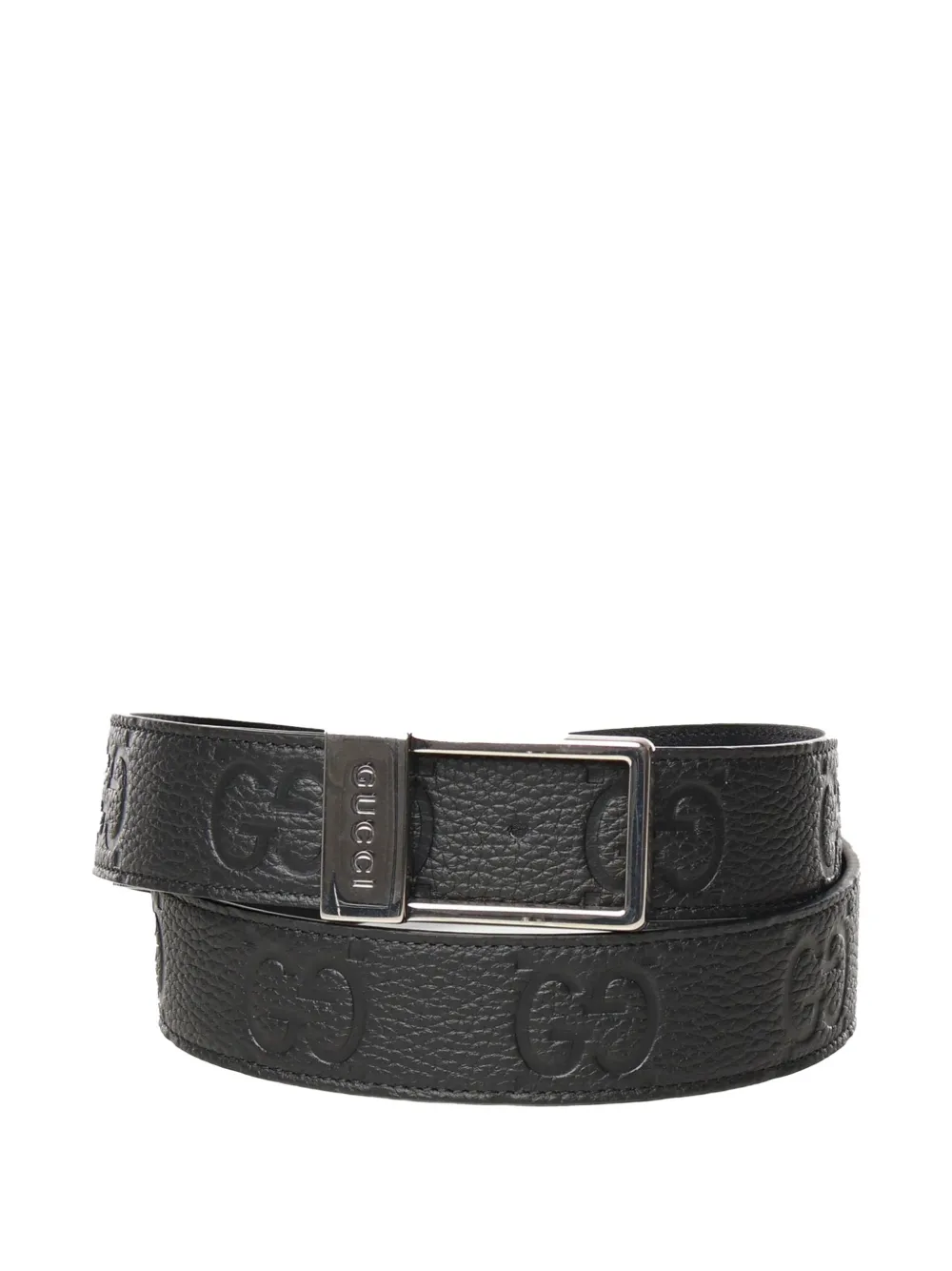 Gucci GG-pattern leather belt Zwart
