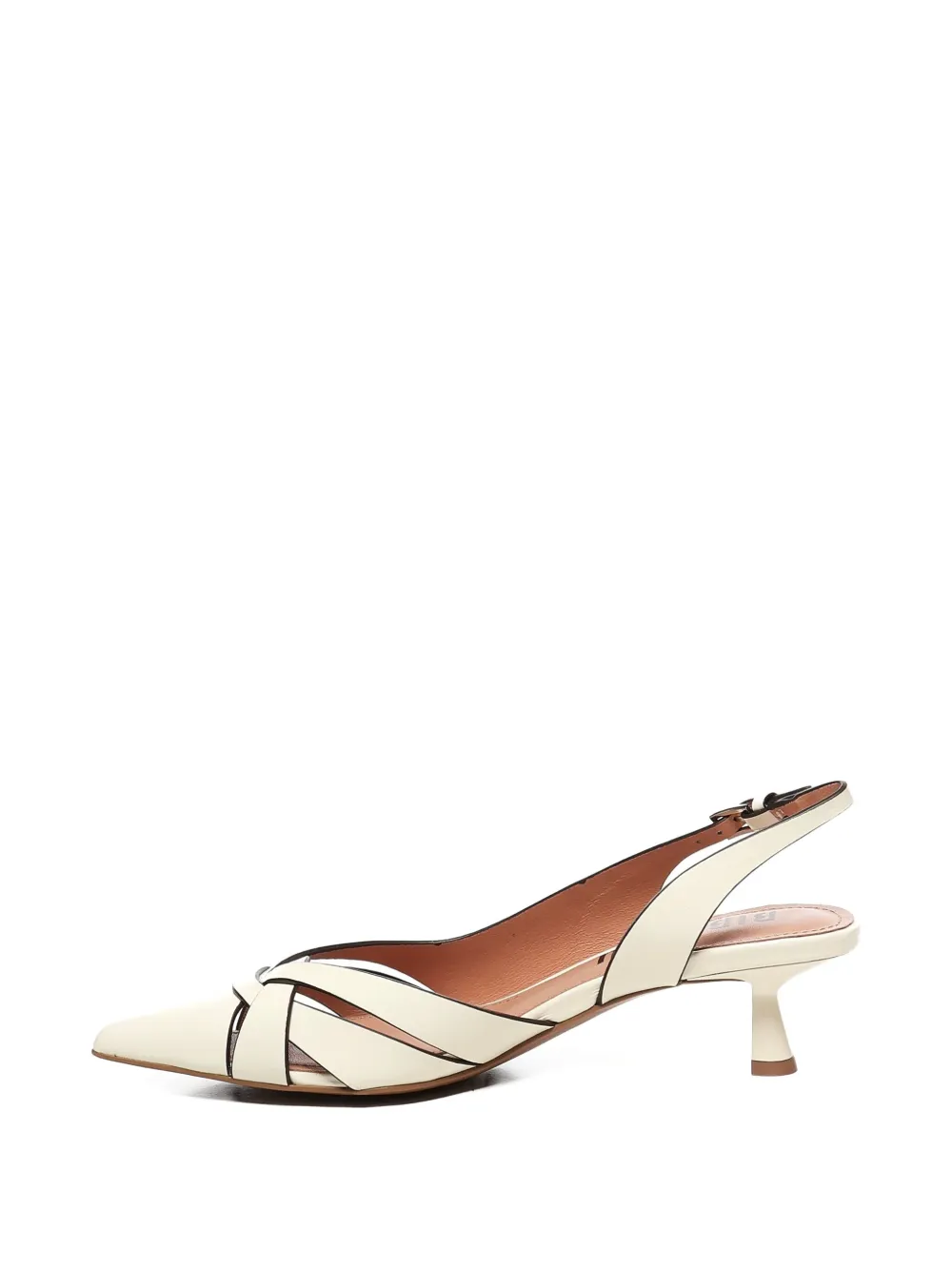 Bibi Lou 50mm slingback cut-out pumps White