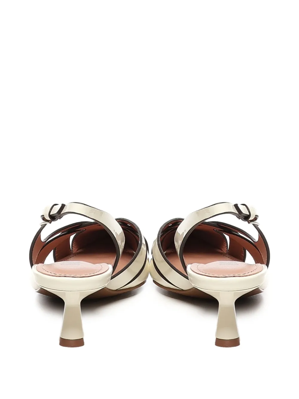 Bibi Lou 50mm slingback cut-out pumps White